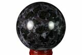 Polished, Indigo Gabbro Sphere - Madagascar #163337-1